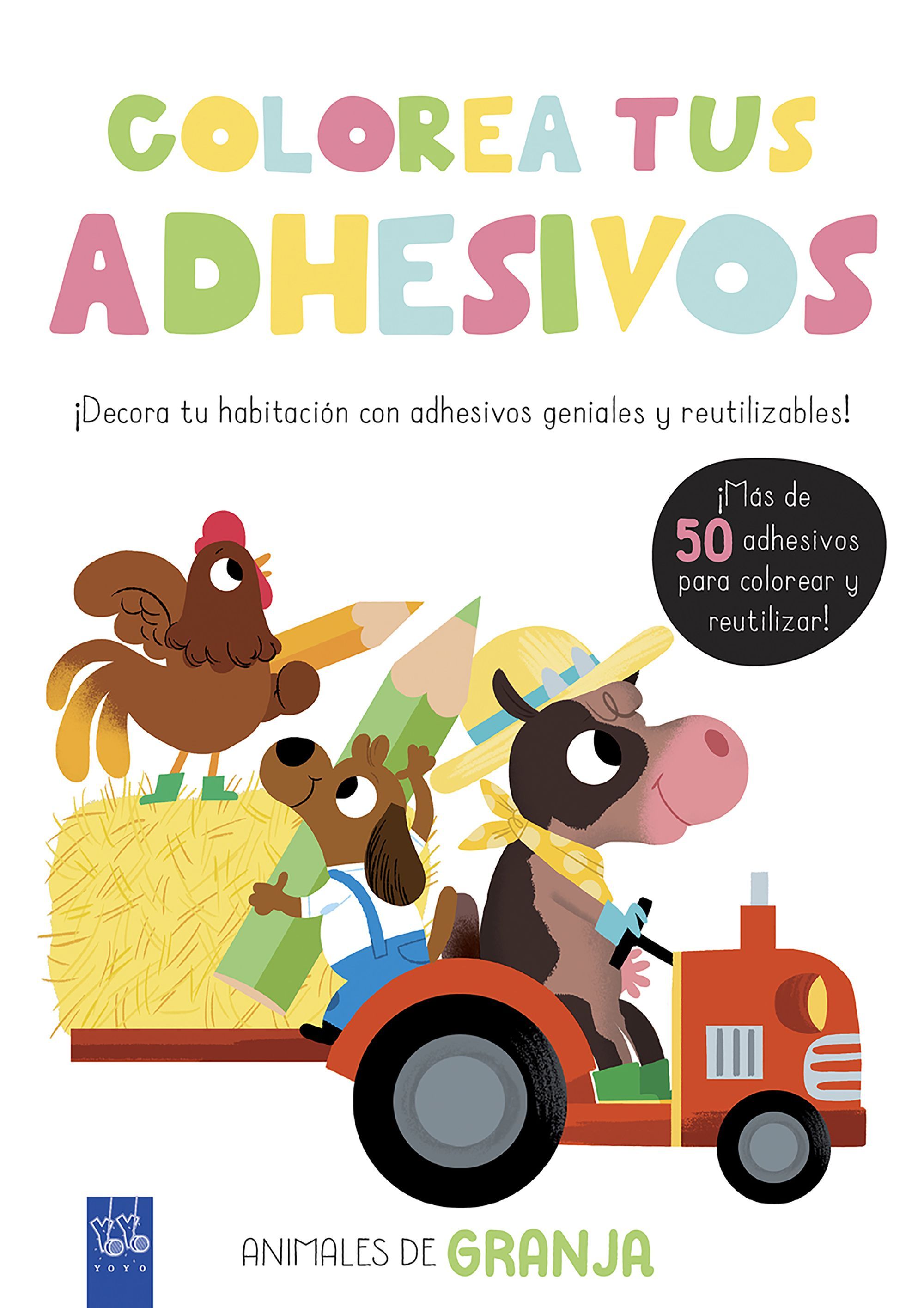 COLOREA TUS ADHESIVOS. ANIMALES DE GRANJA